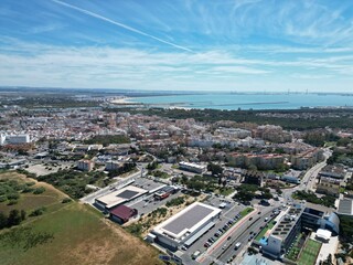 Vista aérea de El Puerto de Santa María, en Cádiz, Andalucía.