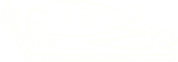 Fish Dinner Chalk Drawing