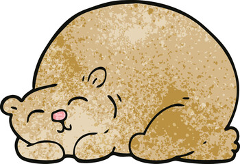 cartoon doodle content bear sleeping