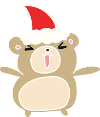 christmas cartoon of kawaii bear