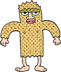 cartoon doodle bigfoot creature