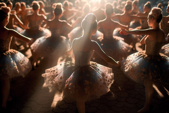 Girls dancing ballett generated with AI