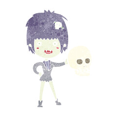 cartoon halloween vampire girl