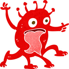 cartoon weird little alien