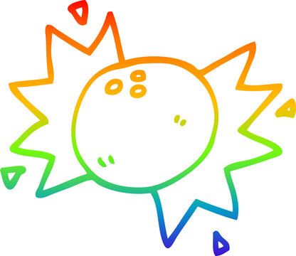 recommend clip art: rainbow gradient line drawing cartoon bowling ball