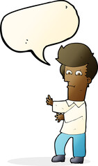 cartoon man gesturing wildly with speech bubble
