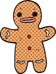 cartoon doodle gingerbread man
