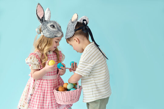 children searching for sweets