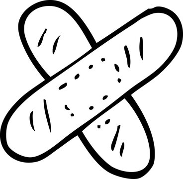 recommend clip art: line drawing cartoon medical sticking plaster