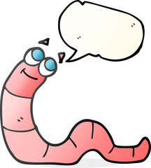 speech bubble cartoon worm