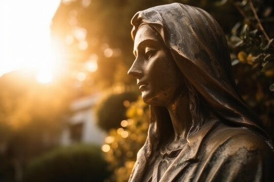 Statue of Holy Mother Virgin Mary generated wiht AI