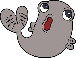 cartoon doodle of a fish