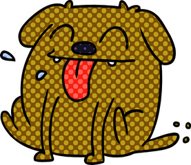 cartoon of cute kawaii dog