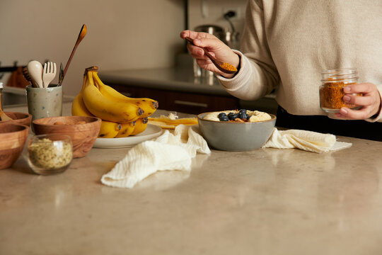 Healthy breakfast preparation