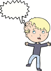 cartoon medical emergency with speech bubble