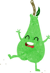 cartoon happy dancing pear