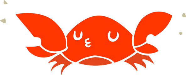 flat color style cartoon crab