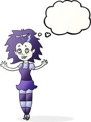 thought bubble cartoon vampire girl