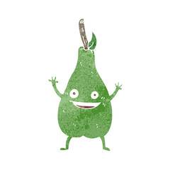 cartoon happy pear