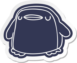 cartoon sticker kawaii of a cute penguin