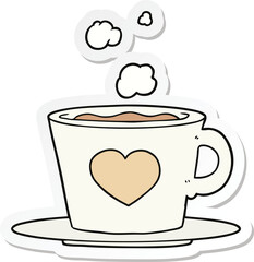 sticker of a a lovely cup of coffee