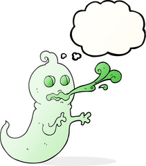 thought bubble cartoon slimy ghost