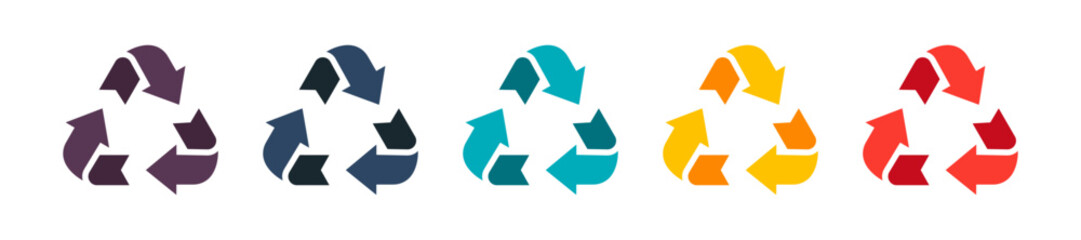 Rotation arrows set. Recycle arrow. Recycle concept icon. 