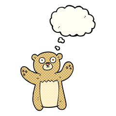 Fototapeta premium thought bubble cartoon teddy bear