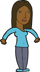 cartoon annoyed woman