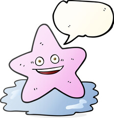 speech bubble cartoon starfish