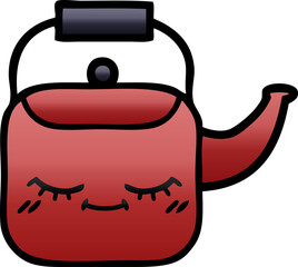 gradient shaded cartoon kettle