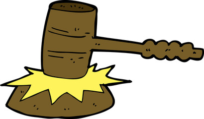 cartoon gavel banging
