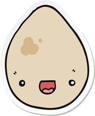 Obraz premium sticker of a cartoon egg