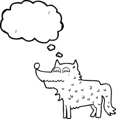 thought bubble cartoon dog