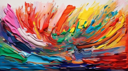 Obraz na płótnie Canvas colorful abstract painting pattern new quality art colorful joyful stock image illustration design generative ai