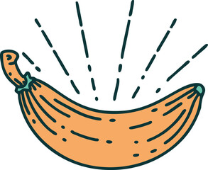 traditional tattoo style banana