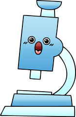 gradient shaded cartoon microscope