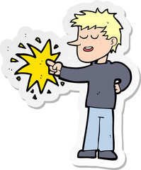 sticker of a cartoon doodle