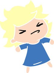 cartoon of a cute kawaii girl