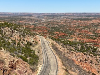 View of a road in the Texas panhandle