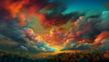 Obraz na płótnie Canvas sunset in the sky