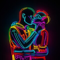 two_lovers_neon_art