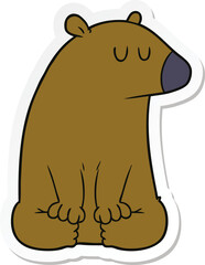 sticker of a cartoon bear