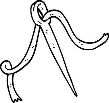 recommend clip art: line drawing cartoon needle and thread
