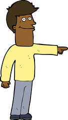 cartoon man pointing
