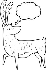 thought bubble cartoon manly stag