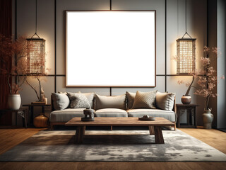 Japanese Style Royal Luxurious blank frame mockups, mockup frames for artwork print designs