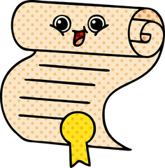 comic book style cartoon contract