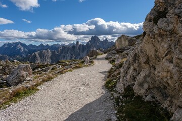 Beautiful view of the Dolomites Mountains UNESCO world heritage in South Tyrol, Italy
