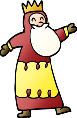 cartoon doodle wise king